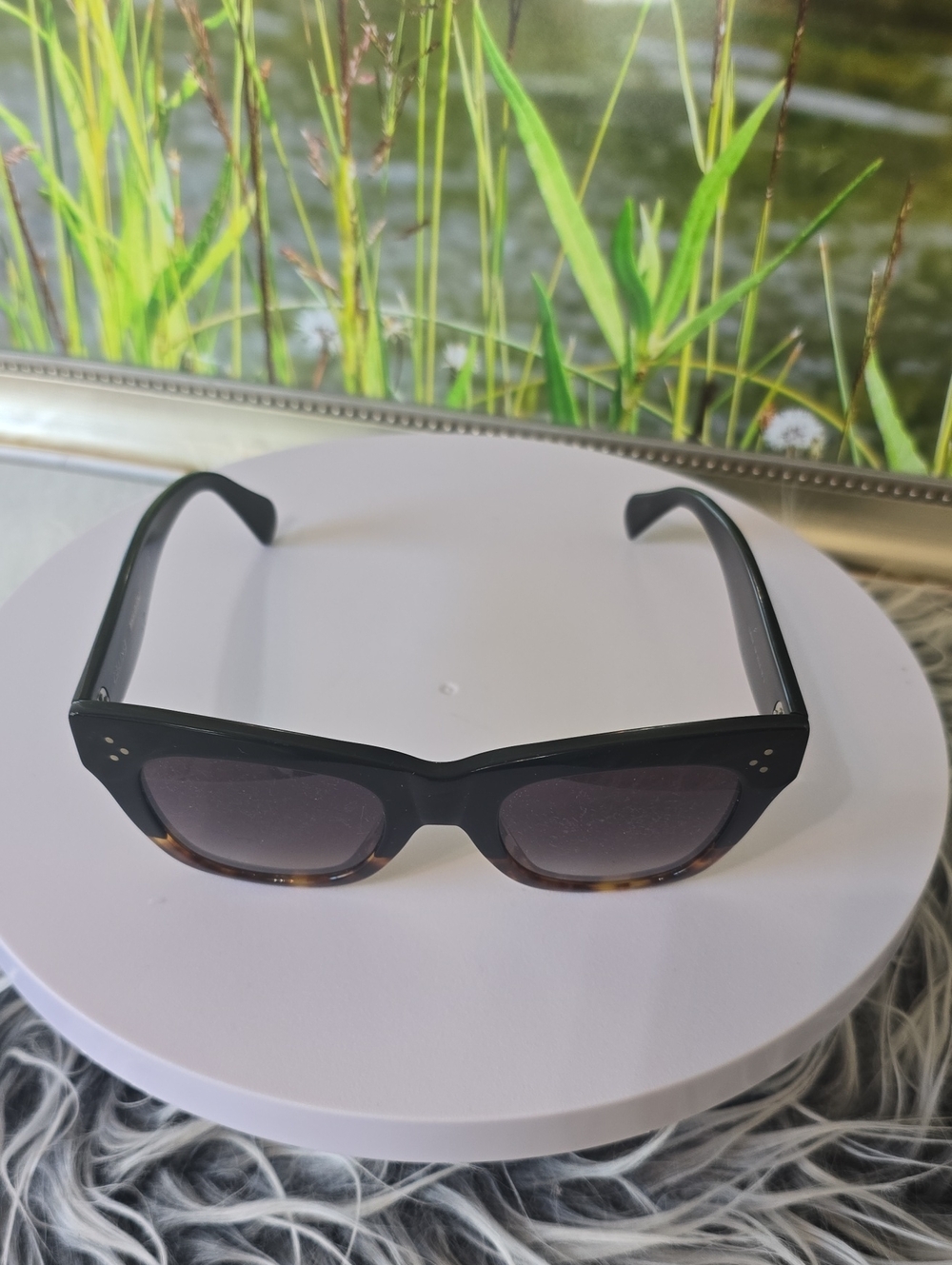 CELINE CL40004I Cat Eye Sunglasses Black Tortoise Gradient Lenses Italy Designer - Picture 6 of 11
